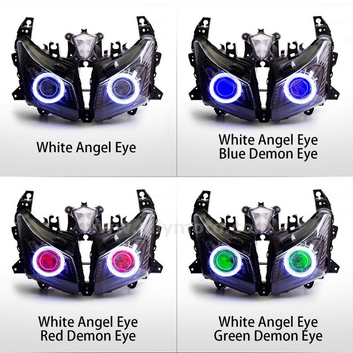 020 Angel Demon Eyes Hid Custom Headlight Yamaha Tmax 530 2012-2014 Blue-5 020 Angel Demon Eyes Hid Custom Headlight Yamaha Tmax 530 2012-2014 Blue-5